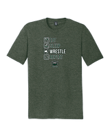 Long Branch Wrestling Eat Sleep Wrestle - Tri-Blend Shirt