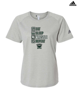 Long Branch Wrestling Eat Sleep Wrestle - Womens Adidas Performance Shirt
