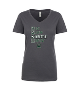 Long Branch Wrestling Eat Sleep Wrestle - Womens Vneck