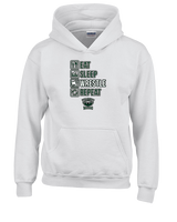Long Branch Wrestling Eat Sleep Wrestle - Youth Hoodie