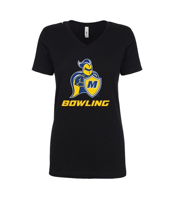 Madonna University Bowling - Womens Vneck