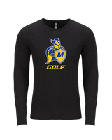 Madonna University Golf - Tri-Blend Long Sleeve