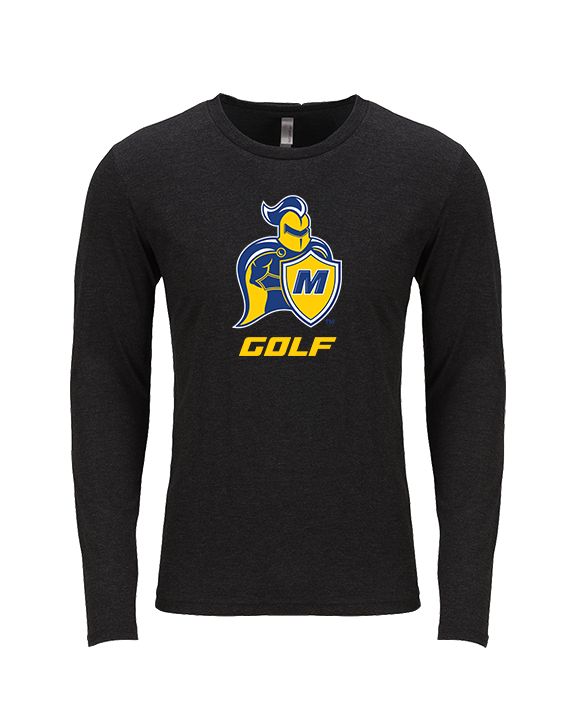 Madonna University Golf - Tri-Blend Long Sleeve