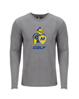 Madonna University Golf - Tri-Blend Long Sleeve
