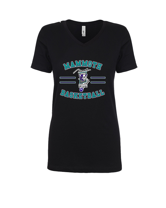 Mammoth MS Basketball Curve - Womens Vneck