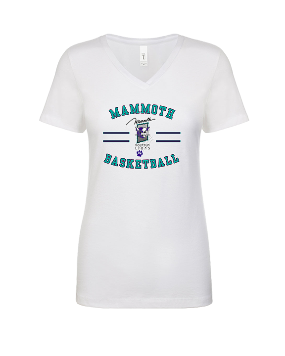 Mammoth MS Basketball Curve - Womens Vneck