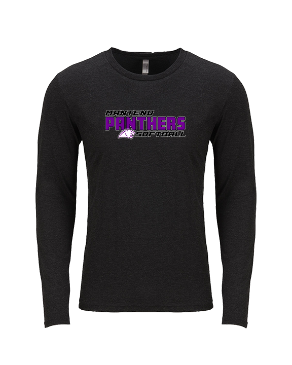 Manteno HS Softball Bold - Tri-Blend Long Sleeve