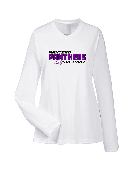 Manteno HS Softball Bold - Womens Performance Longsleeve