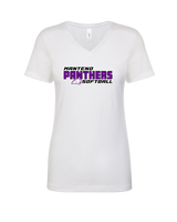 Manteno HS Softball Bold - Womens Vneck
