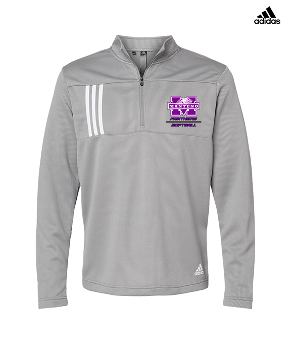 Manteno HS Softball Split - Mens Adidas Quarter Zip