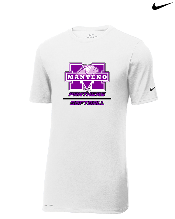 Manteno HS Softball Split - Mens Nike Cotton Poly Tee
