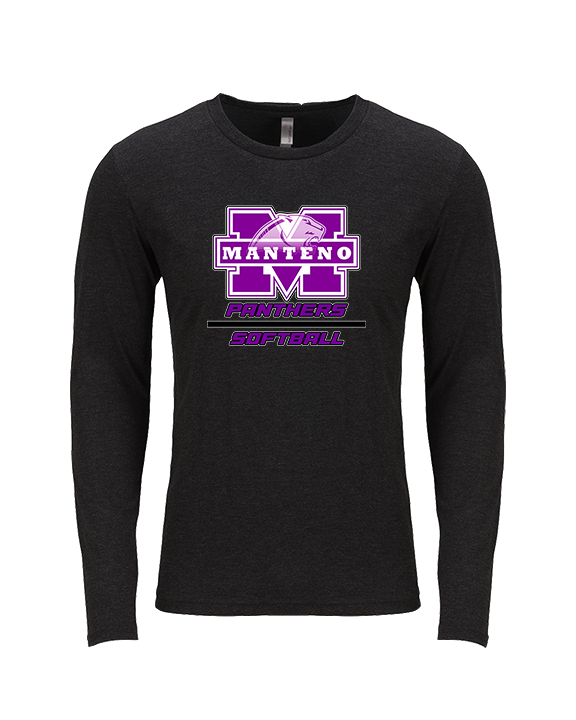 Manteno HS Softball Split - Tri-Blend Long Sleeve