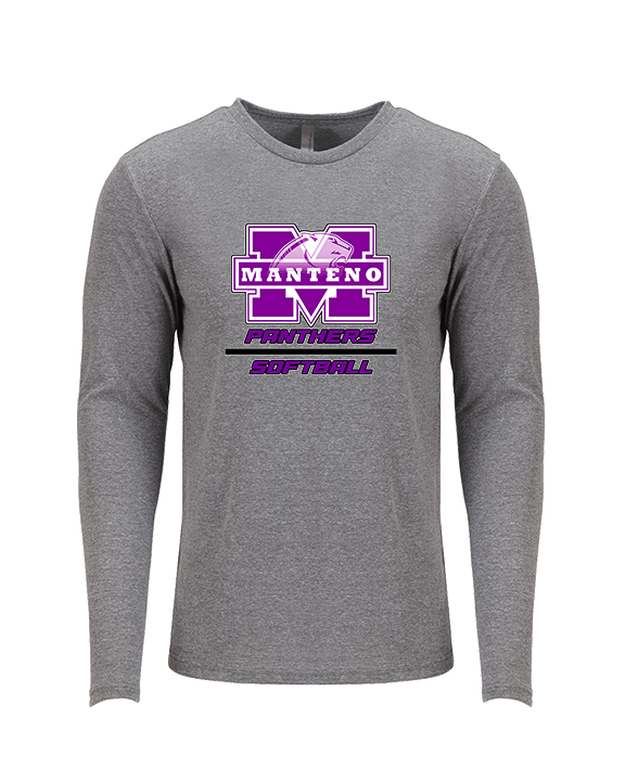 Manteno HS Softball Split - Tri-Blend Long Sleeve