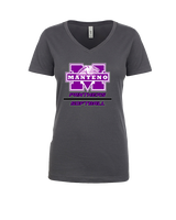 Manteno HS Softball Split - Womens Vneck