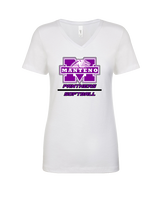 Manteno HS Softball Split - Womens Vneck