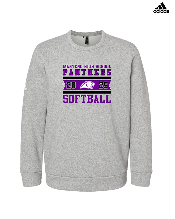 Manteno HS Softball Stamp - Mens Adidas Crewneck
