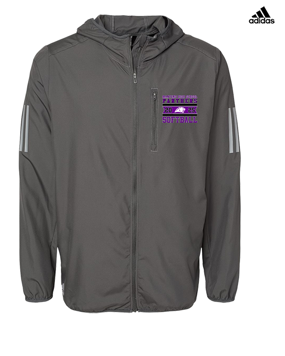 Manteno HS Softball Stamp - Mens Adidas Full Zip Jacket