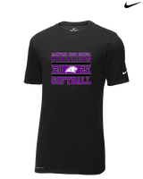 Manteno HS Softball Stamp - Mens Nike Cotton Poly Tee