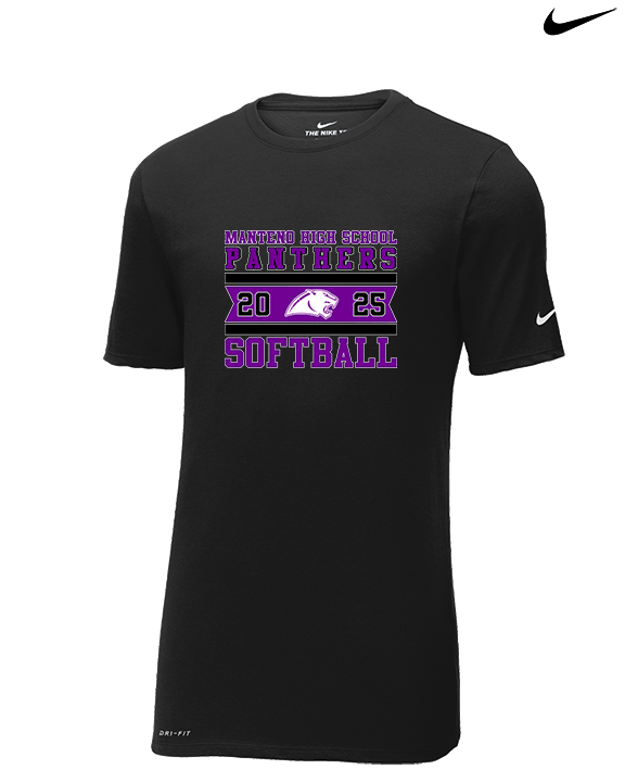Manteno HS Softball Stamp - Mens Nike Cotton Poly Tee