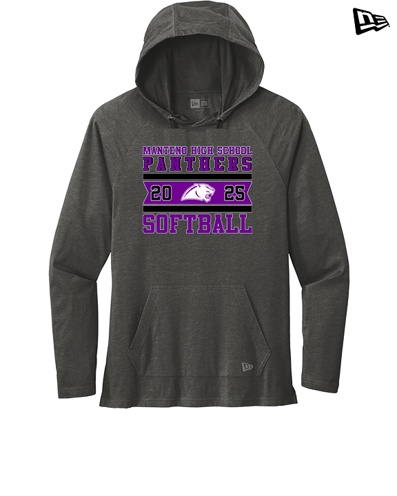 Manteno HS Softball Stamp - New Era Tri-Blend Hoodie