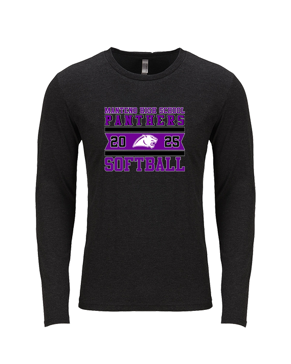 Manteno HS Softball Stamp - Tri-Blend Long Sleeve