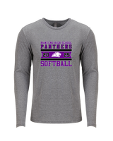 Manteno HS Softball Stamp - Tri-Blend Long Sleeve