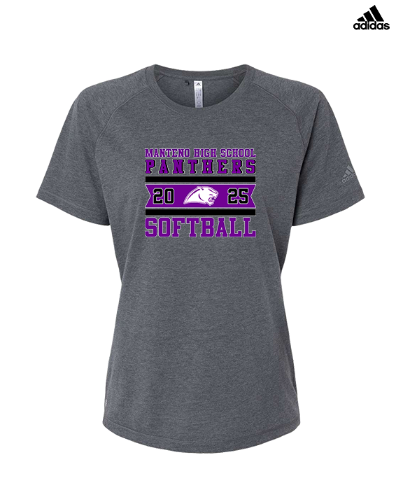 Manteno HS Softball Stamp - Womens Adidas Performance Shirt