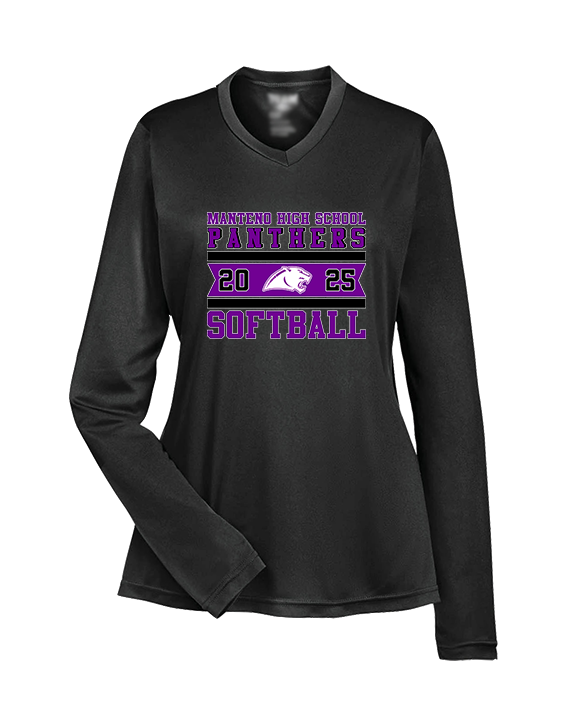 Manteno HS Softball Stamp - Womens Performance Longsleeve
