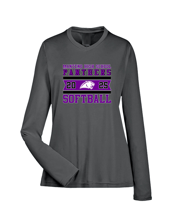 Manteno HS Softball Stamp - Womens Performance Longsleeve