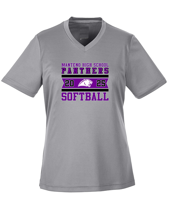 Manteno HS Softball Stamp - Womens Performance Shirt