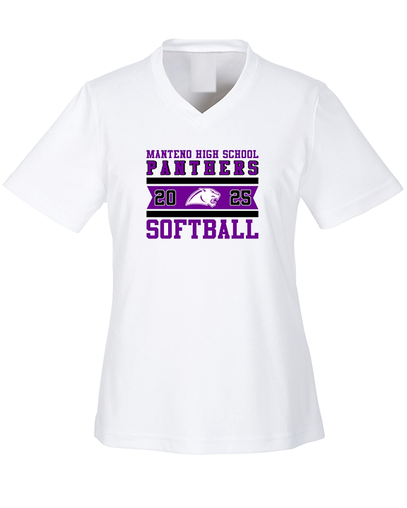Manteno HS Softball Stamp - Womens Performance Shirt