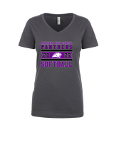 Manteno HS Softball Stamp - Womens Vneck