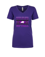 Manteno HS Softball Stamp - Womens Vneck