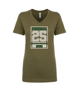 Mar Vista HS Football Last Ride 25 - Womens Vneck
