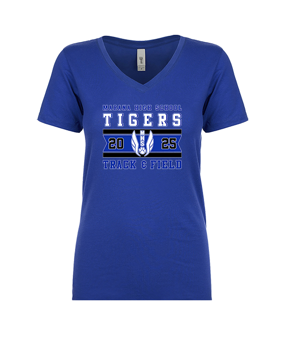 Marana HS Track & Field Stamp 25 - Womens Vneck
