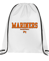 Marine City HS Boys Basketball Block - Drawstring Bag