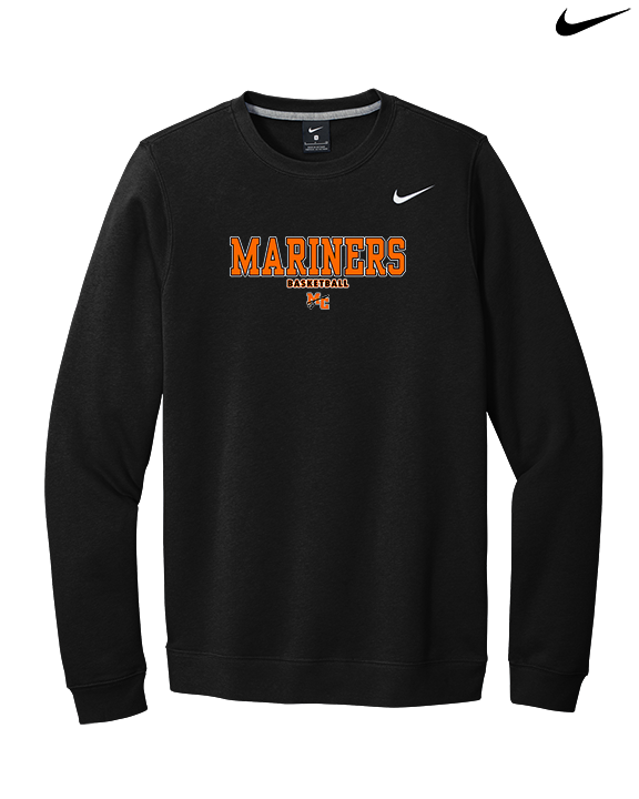 Marine City HS Boys Basketball Block - Mens Nike Crewneck