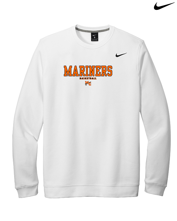 Marine City HS Boys Basketball Block - Mens Nike Crewneck
