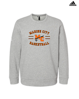 Marine City HS Boys Basketball Curve - Mens Adidas Crewneck