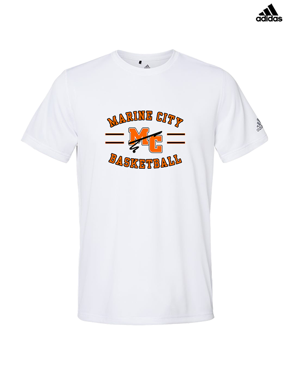 Marine City HS Boys Basketball Curve - Mens Adidas Performance Shirt