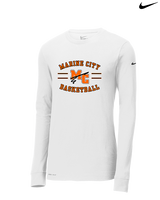 Marine City HS Boys Basketball Curve - Mens Nike Longsleeve