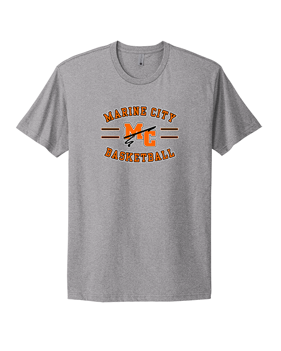 Marine City HS Boys Basketball Curve - Mens Select Cotton T-Shirt