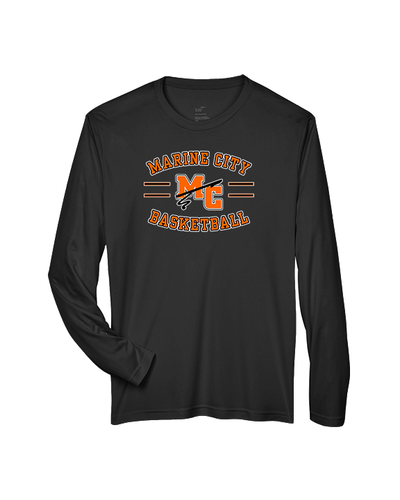 Marine City HS Boys Basketball Curve - Performance Longsleeve