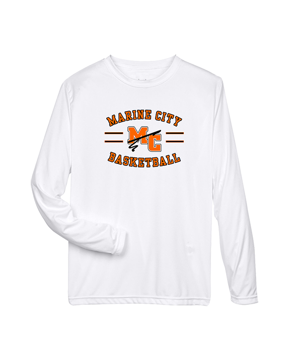 Marine City HS Boys Basketball Curve - Performance Longsleeve