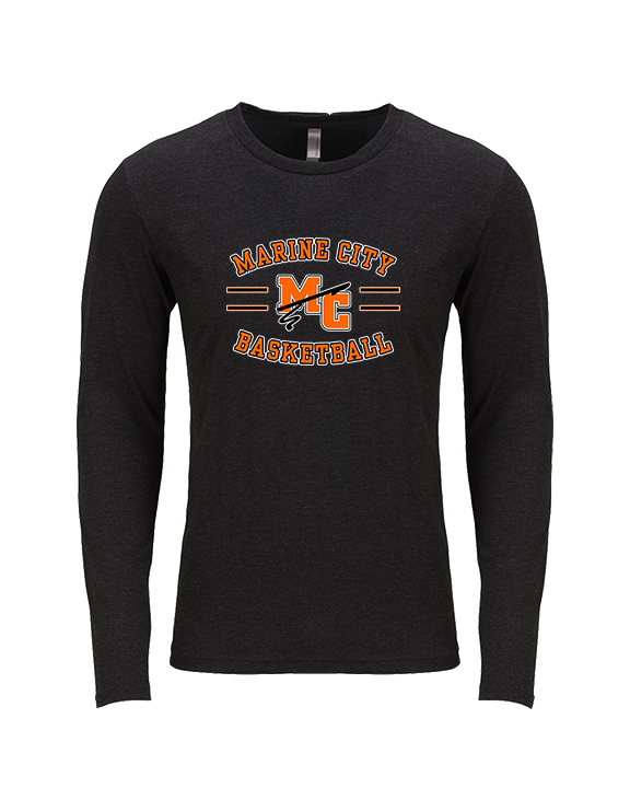 Marine City HS Boys Basketball Curve - Tri-Blend Long Sleeve
