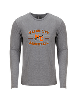 Marine City HS Boys Basketball Curve - Tri-Blend Long Sleeve