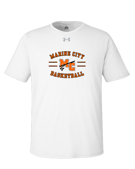 Marine City HS Boys Basketball Curve - Under Armour Mens Team Tech T-Shirt