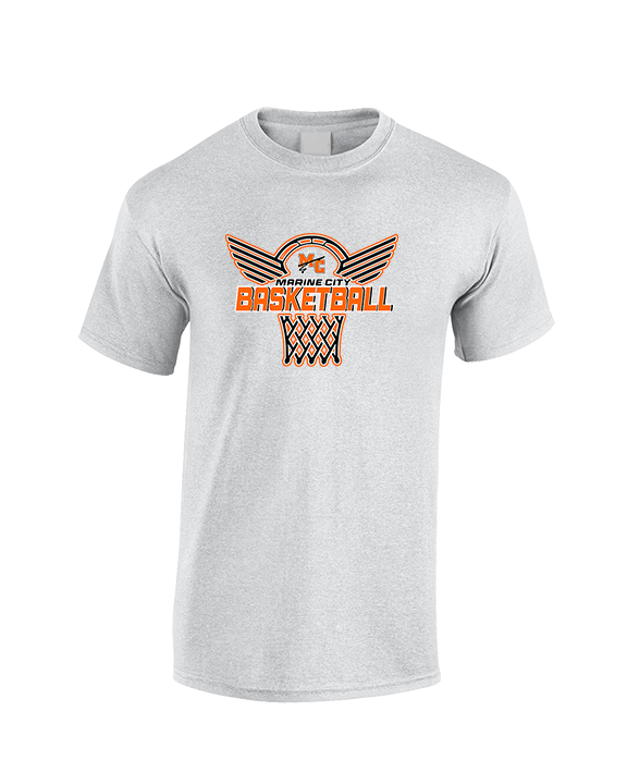Marine City HS Boys Basketball Nothing But Net - Cotton T-Shirt