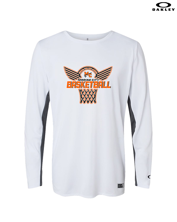 Marine City HS Boys Basketball Nothing But Net - Mens Oakley Longsleeve