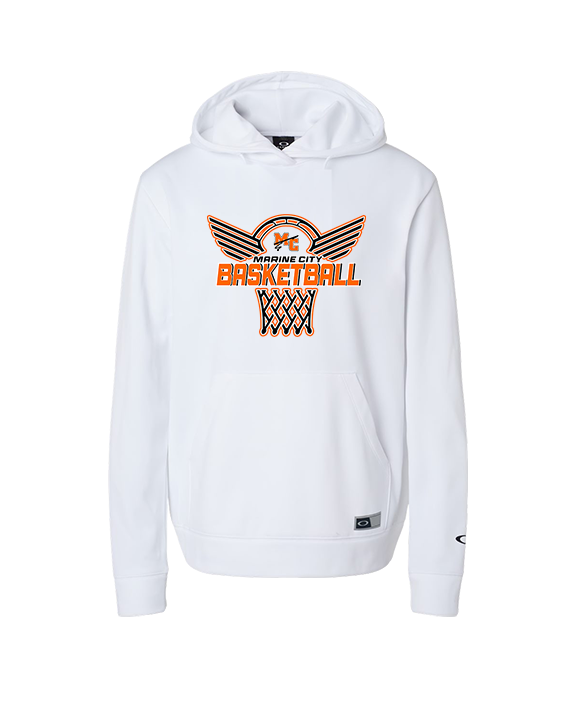 Marine City HS Boys Basketball Nothing But Net - Oakley Performance Hoodie